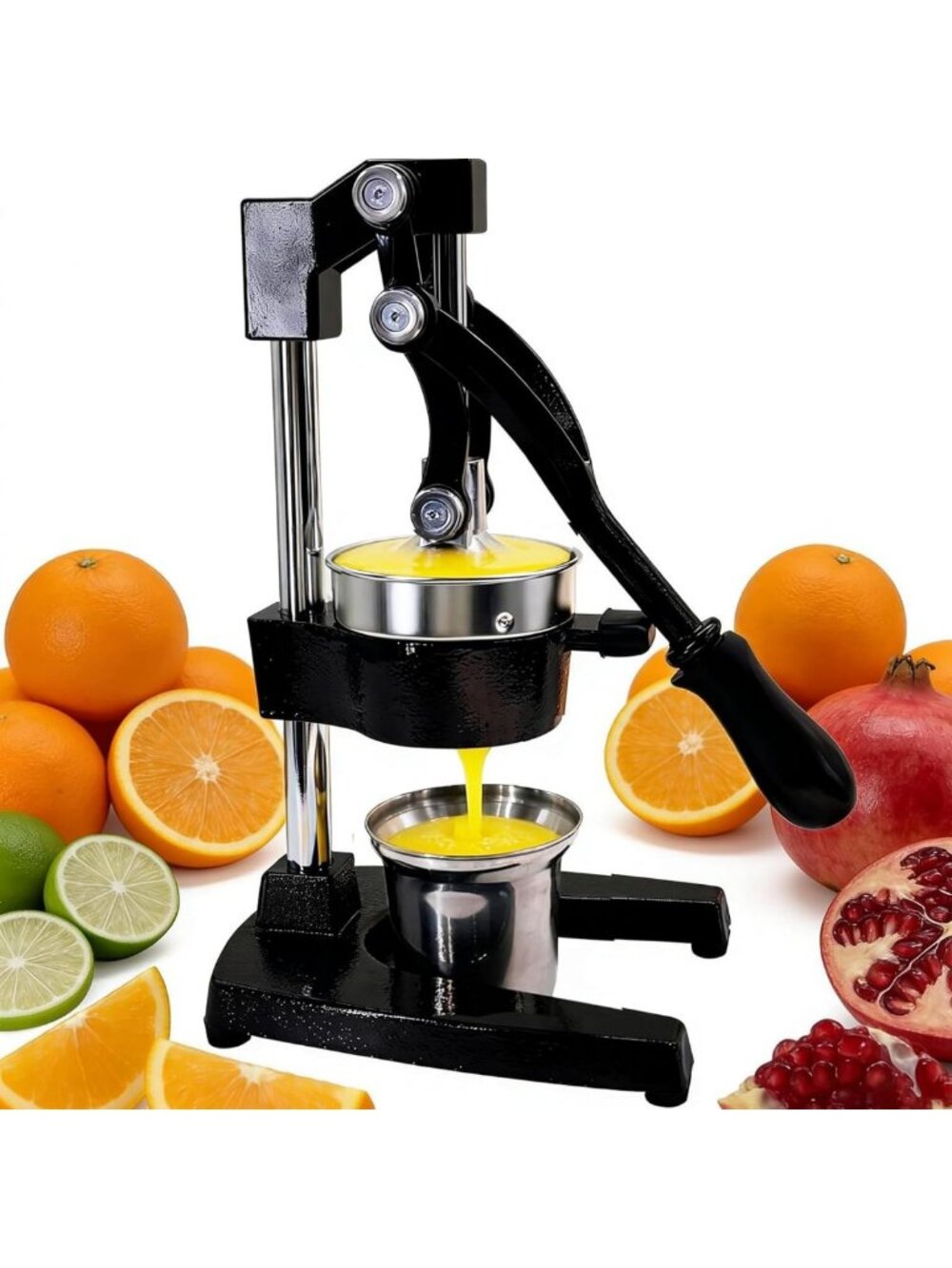 Heavy-Duty Manual Citrus Juicer - Cast Iron Lemon & Lime Squeezer Tool